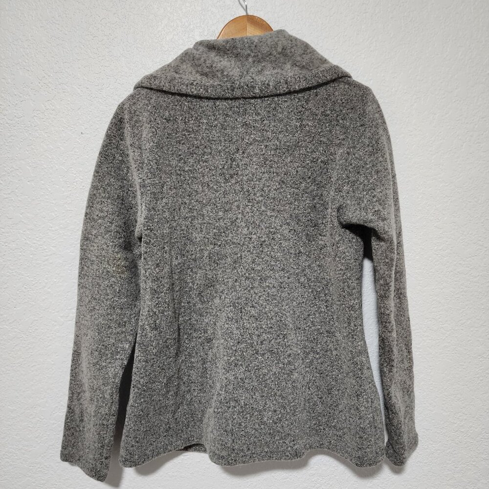 Women's Smartwool Odessa Lake Wrap Cardigan Large Light Gray Wool Blend - Picture 2 of 10